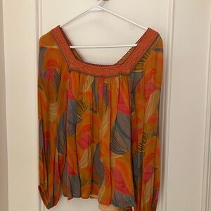 Women's Anthropologie Multicolor Bohemian Top
